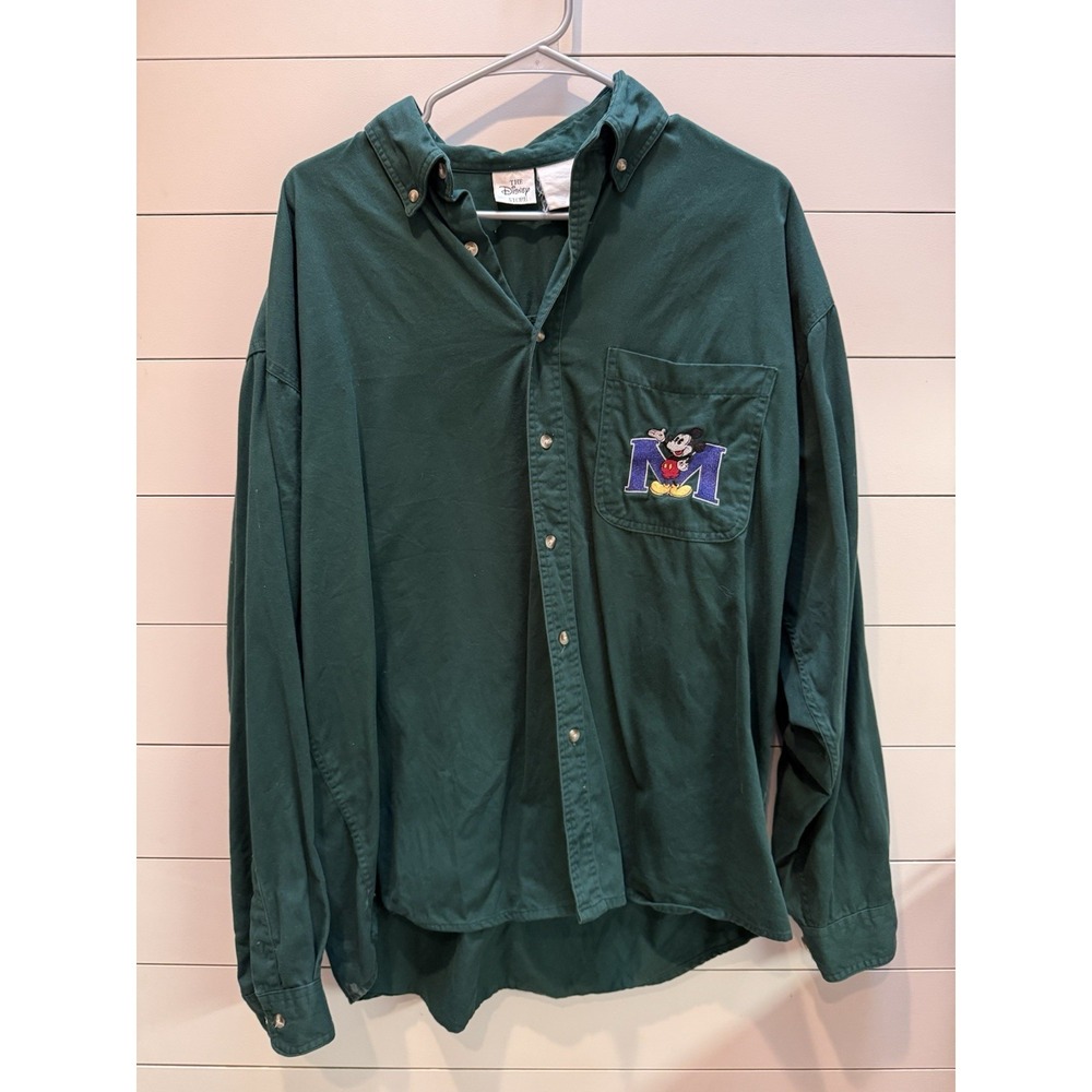 Vintage Disney Mickey Mouse Long Sleeve Free. Button Down Mens Fits Like A Large